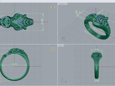 Panther Ring 29101 Modèle 3D