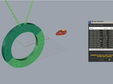 吊坠60763 3D 模型