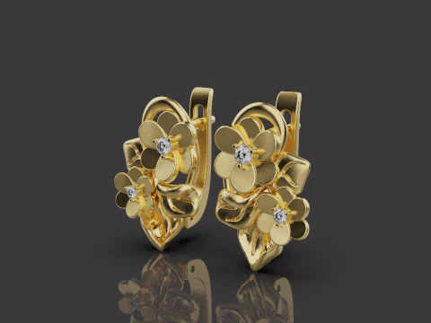 Earrings 54113 3D Model