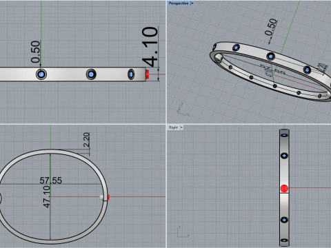 Bracelet 67407 3D Model