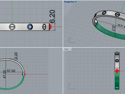 Bracelet 67371 3D Model