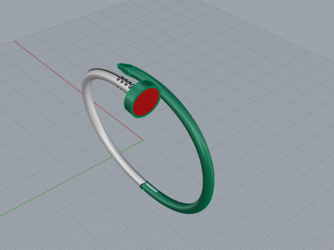 Nail Bracelet 67212 3D Model
