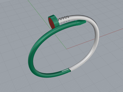 Nail Bracelet 67212 3D Model