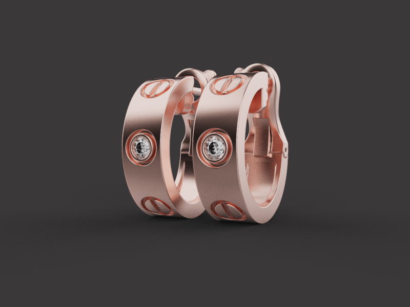 Earrings 67082 Modèle 3D .c4d .max .obj .3ds .fbx .stl .blend