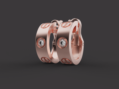 Earrings 67082 3D Model