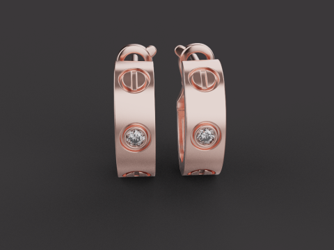 Earrings 67082 Modèle 3D