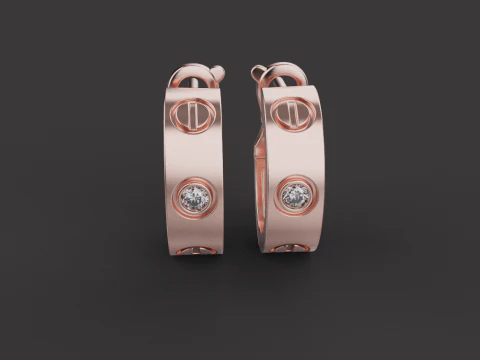 Earrings 67082 3D Model