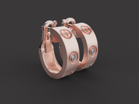 Earrings 67082 Modèle 3D