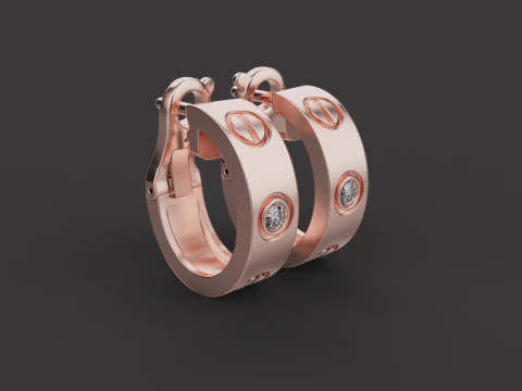 Earrings 67082 3D Model