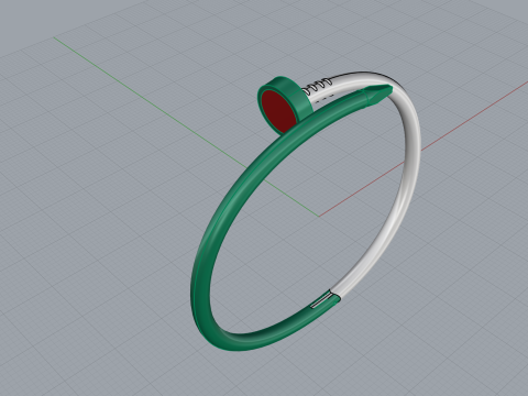 Nail Bracelet 66972 Model 3D