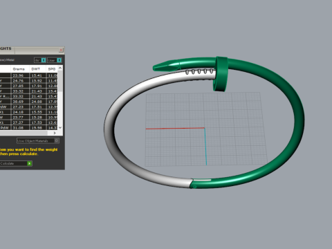 Nail Bracelet 66972 Model 3D
