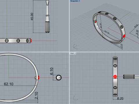 Bracelet 66957 3D Model