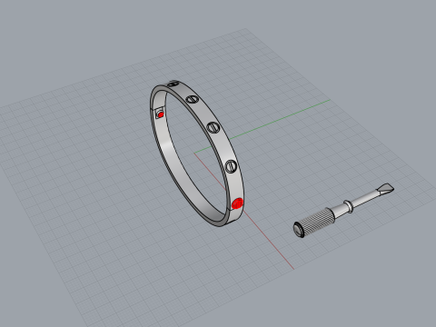 Bracelet 66957 Model 3D