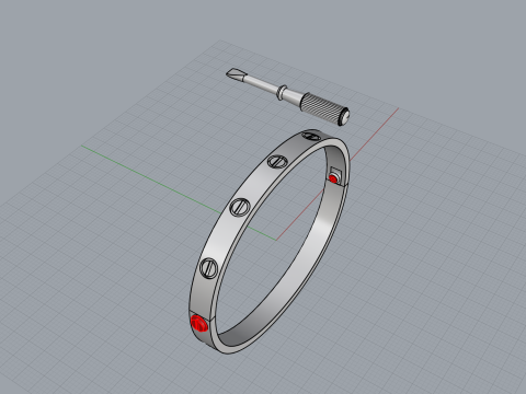 Bracelet 66957 Model 3D