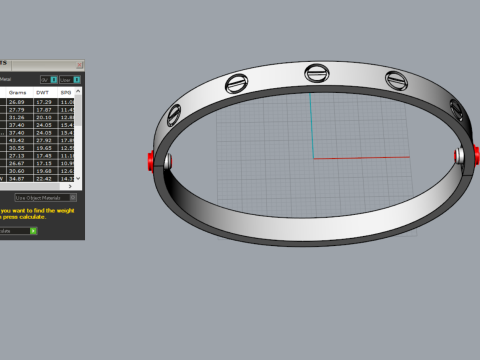 Bracelet 66957 Model 3D