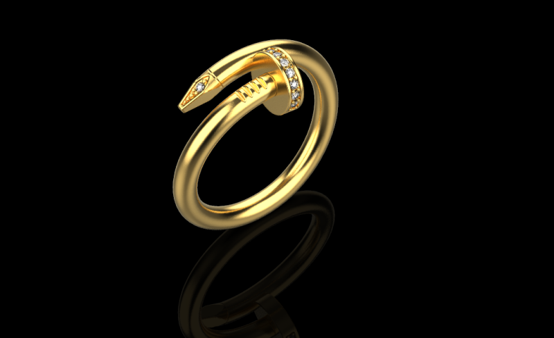 Nail Ring 66944 3D Model .c4d .max .obj .3ds .fbx .stl .blend