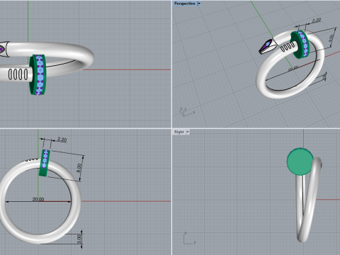 Nail Ring 66944 3D Model