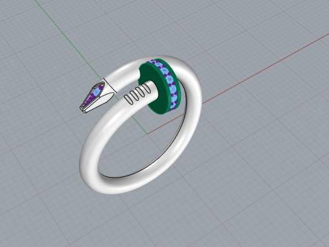 Nail Ring 66944 3D Model