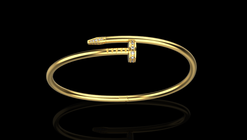 Nail Bracelet 66920 3D Model .c4d .max .obj .3ds .fbx .stl .blend