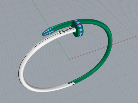 Nail Bracelet 66920 3D Model