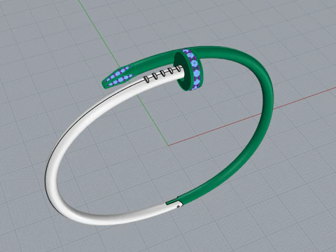 Nail Bracelet 66920 3D Model