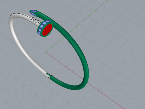 Nail Bracelet 66920 3D Model