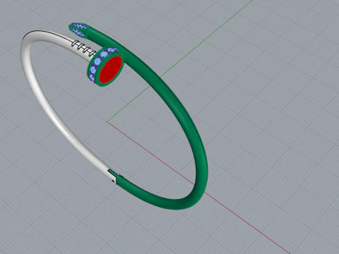 Nail Bracelet 66920 3D Model
