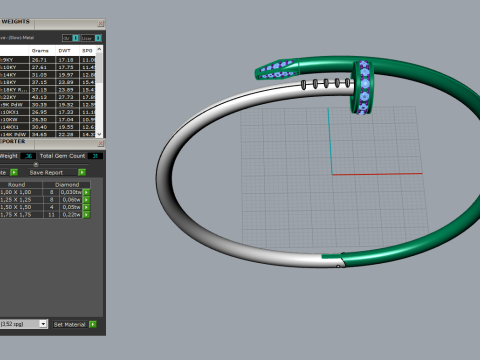 Nail Bracelet 66920 3D Model