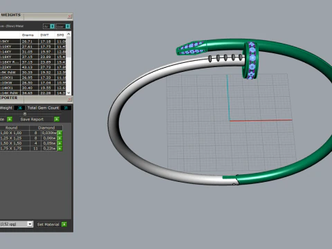 Nail Bracelet 66920 3D Model