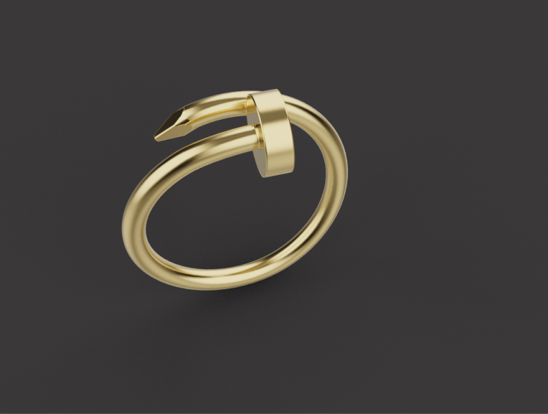 Nail Ring 66807 Modelo 3D .c4d .max .obj .3ds .fbx .stl .blend 
