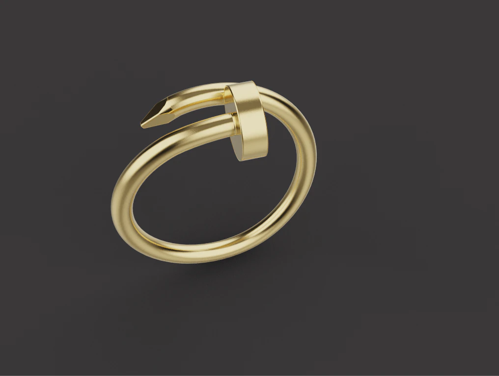 Nail Ring 66807 3D Model .c4d .max .obj .3ds .fbx .stl .blend