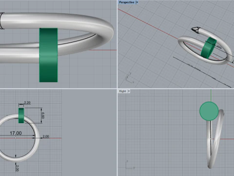 Nail Ring 66807 3D Model