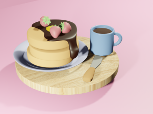 Pancake 3Dモデル