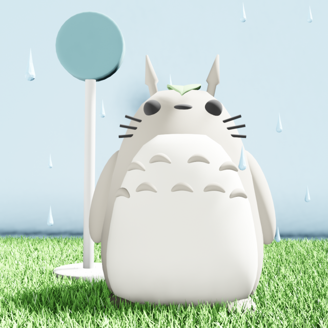 Totoro 3D Модель .c4d .max .obj .3ds .fbx .stl .blend
