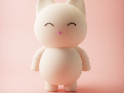 3 Different Cute Cat Model 3Dプリントモデル