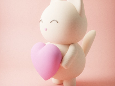 3 Different Cute Cat Model 3Dプリントモデル