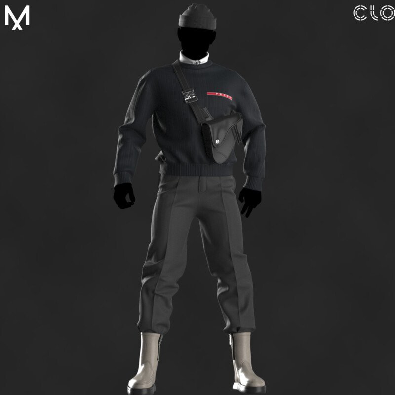 LV Jacket Male OBJ mtl FBX ZPRJ 3D model