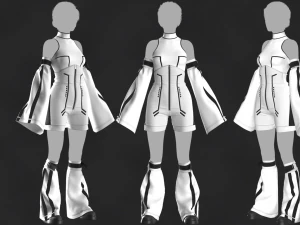 의상 여성 OBJ mtl FBX ZPRJ 3D 모델