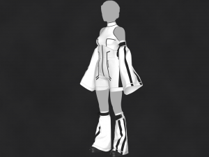 Outfit Female OBJ mtl FBX ZPRJ 3D Модель