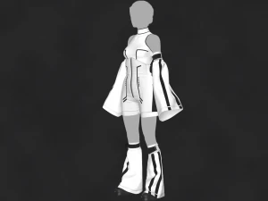Outfit Female OBJ mtl FBX ZPRJ 3D Model