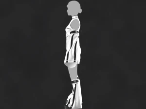 Outfit Female OBJ mtl FBX ZPRJ 3D Model