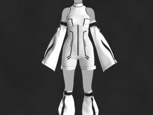 Outfit Female OBJ mtl FBX ZPRJ 3D Модель