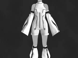 Outfit Female OBJ mtl FBX ZPRJ 3D Model