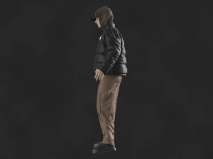 Streetwear Outfit Male OBJ mtl FBX ZPRJ 3D Model