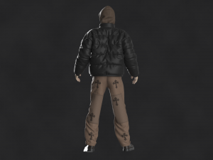 Streetwear Outfit Male OBJ mtl FBX ZPRJ 3D Model
