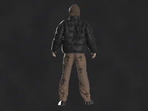 Streetwear Outfit Male OBJ mtl FBX ZPRJ 3D Model