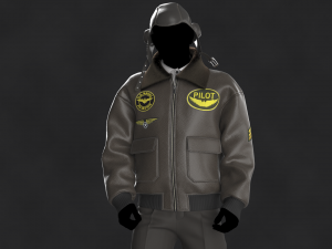 Male Pilot Uniform OBJ mtl FBX ZPRJ 3D 模型