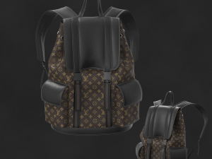 Louis Vuitton BackPack OBJ mtl FBX ZPRJ 3D मॉडल