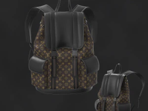 Louis Vuitton BackPack OBJ mtl FBX ZPRJ 3D Model