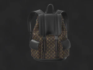 Louis Vuitton BackPack OBJ mtl FBX ZPRJ 3D Model